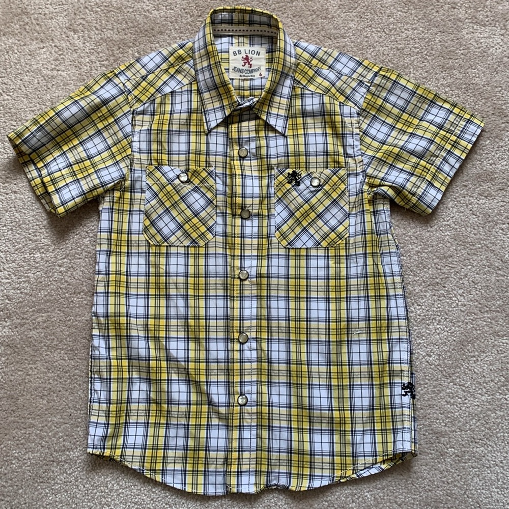BB Lion Jeans Co boy button shirt